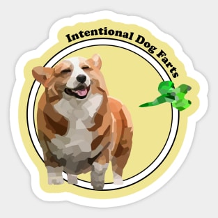 Intentional Dog Farts Sticker